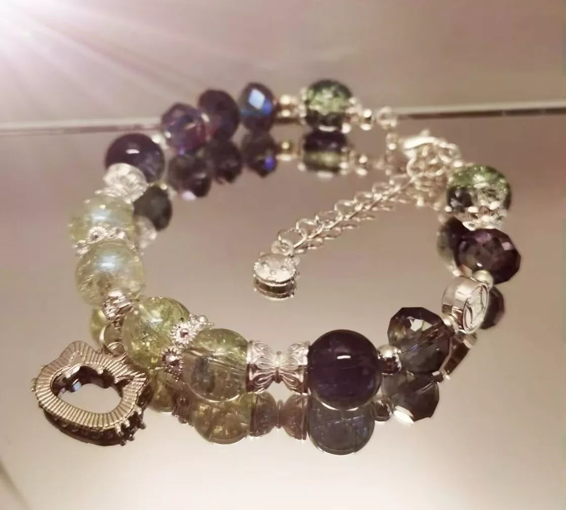 Glass Bead Alloy Accessories Handmade DIY Adjustable Bracelet Beauty Unique Gift