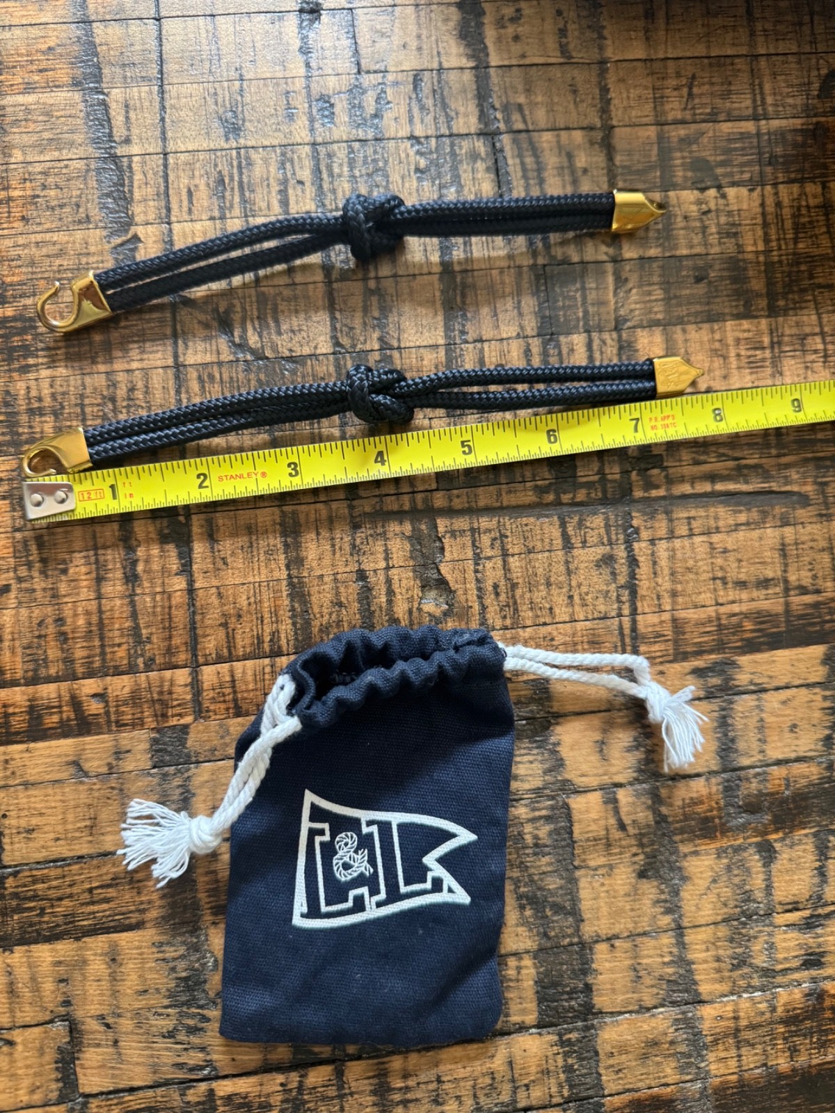 Lot Of Two Lemon And Line Knot Bracelets Navy Blue FREE SHIPPING