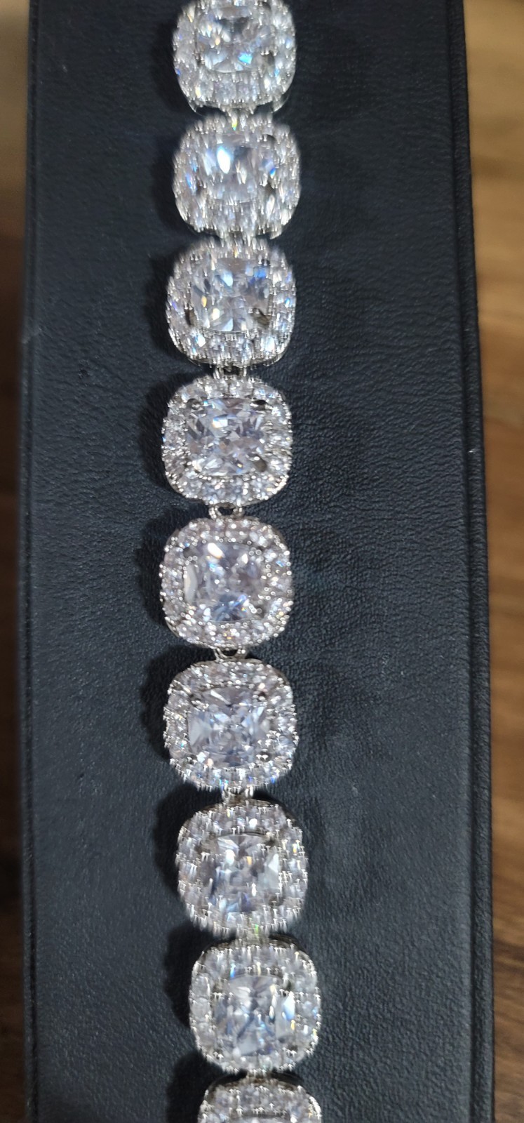 Sterling Silver Cubic Zirconia Tennis Bracelet, Round White/Colorless Crystal