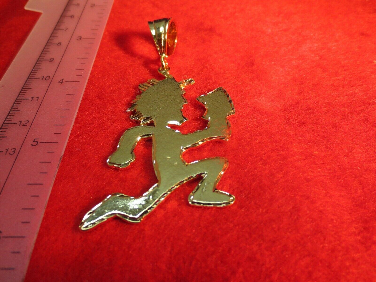 14 KT GOLD PLATED LARGE HATCHET MAN CHARM ALMOST 3″ -LIST PRICE $34.95