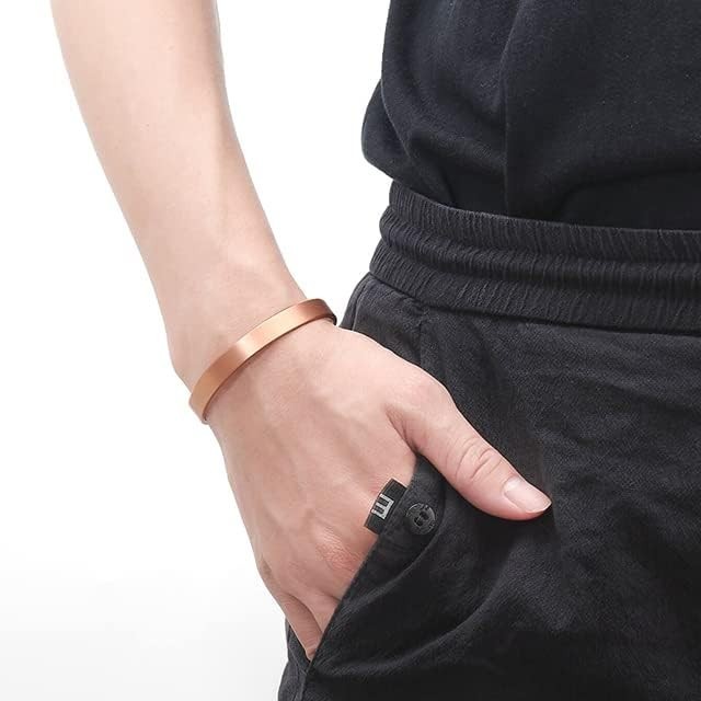 Copper Bracelet for Men and Women, 99.9% Pure Copper Magnetic Bangle with 8pc…
