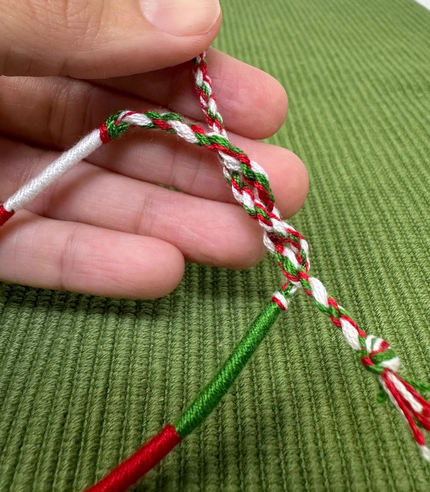 Italian Flag Braided Bracelet – Handmade Unisex Adjustable Italy Colors Jewelry
