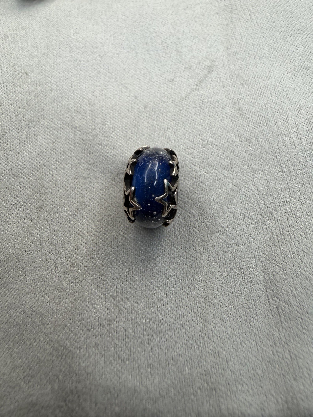 Authentic Pandora Blue Galaxy Murano Glass Star Charm S925 ALE Sterling Silver