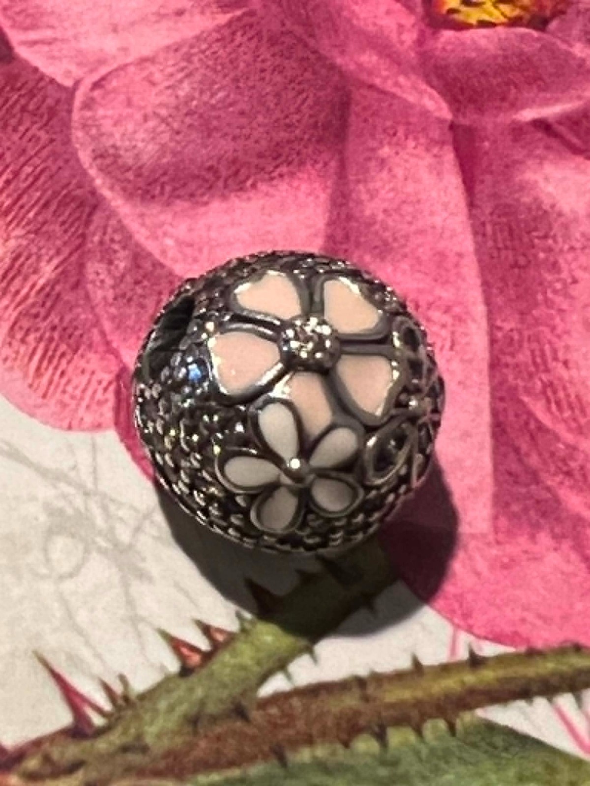 Authentic Pandora Poetic Blooms Clip # 792084CZ