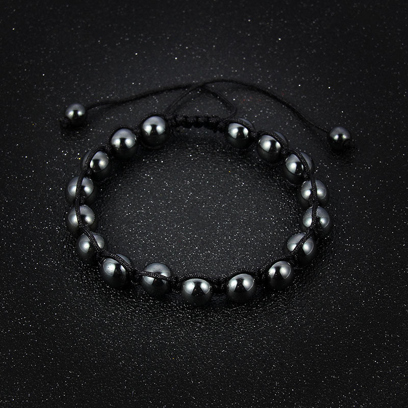 Black Hematite Jewelry Men Protection Energy Reiki Balance lapis lazuli Bracelet