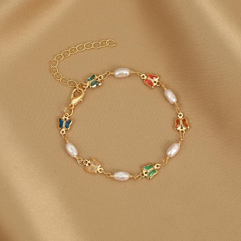 Exquisite colorful heart bracelet with zircon charm gift