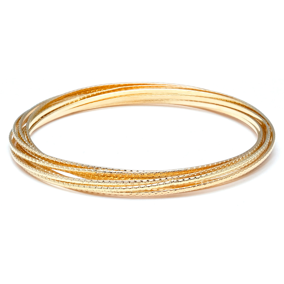 1mm Semanario Bangle In Gold Tone FAST SHIP FROM USA