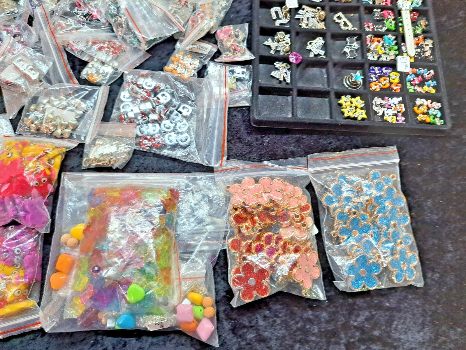 Job lot Ex stock European Beads, Childrens Novelty Beads asst, Clip on Charms