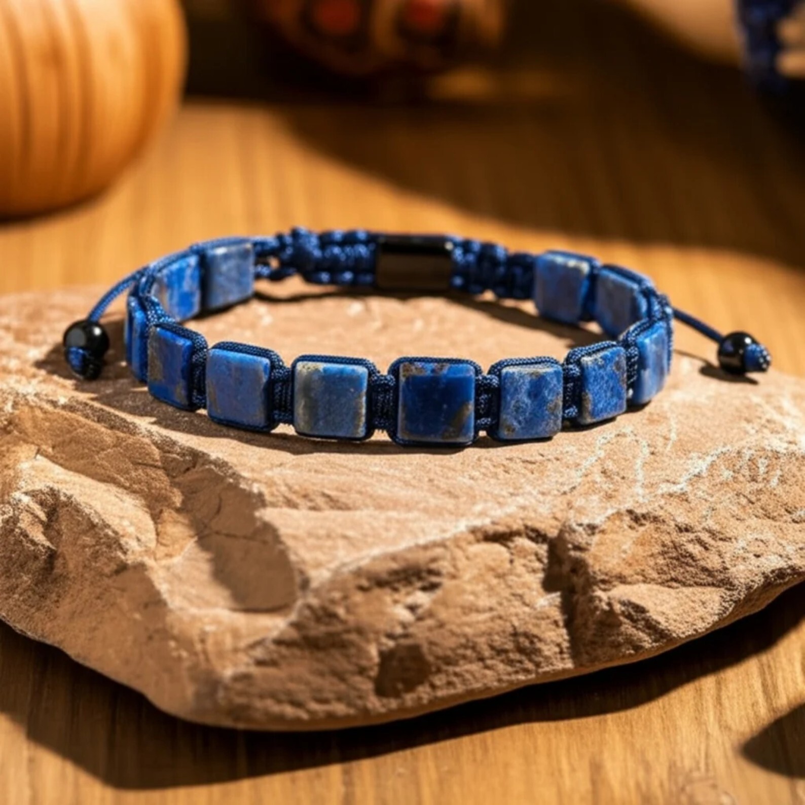 Natural Lapis Lazuli Bracelet Healing Protection Stone Bracelet for Men Women