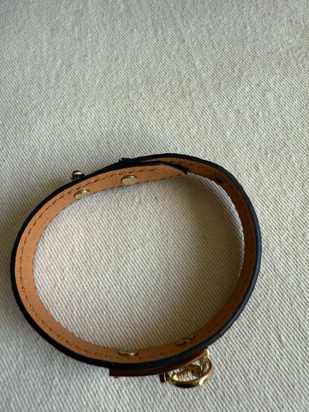 Authentic LOUIS VUITTON Logomania Bracelet LV Circle Size 17