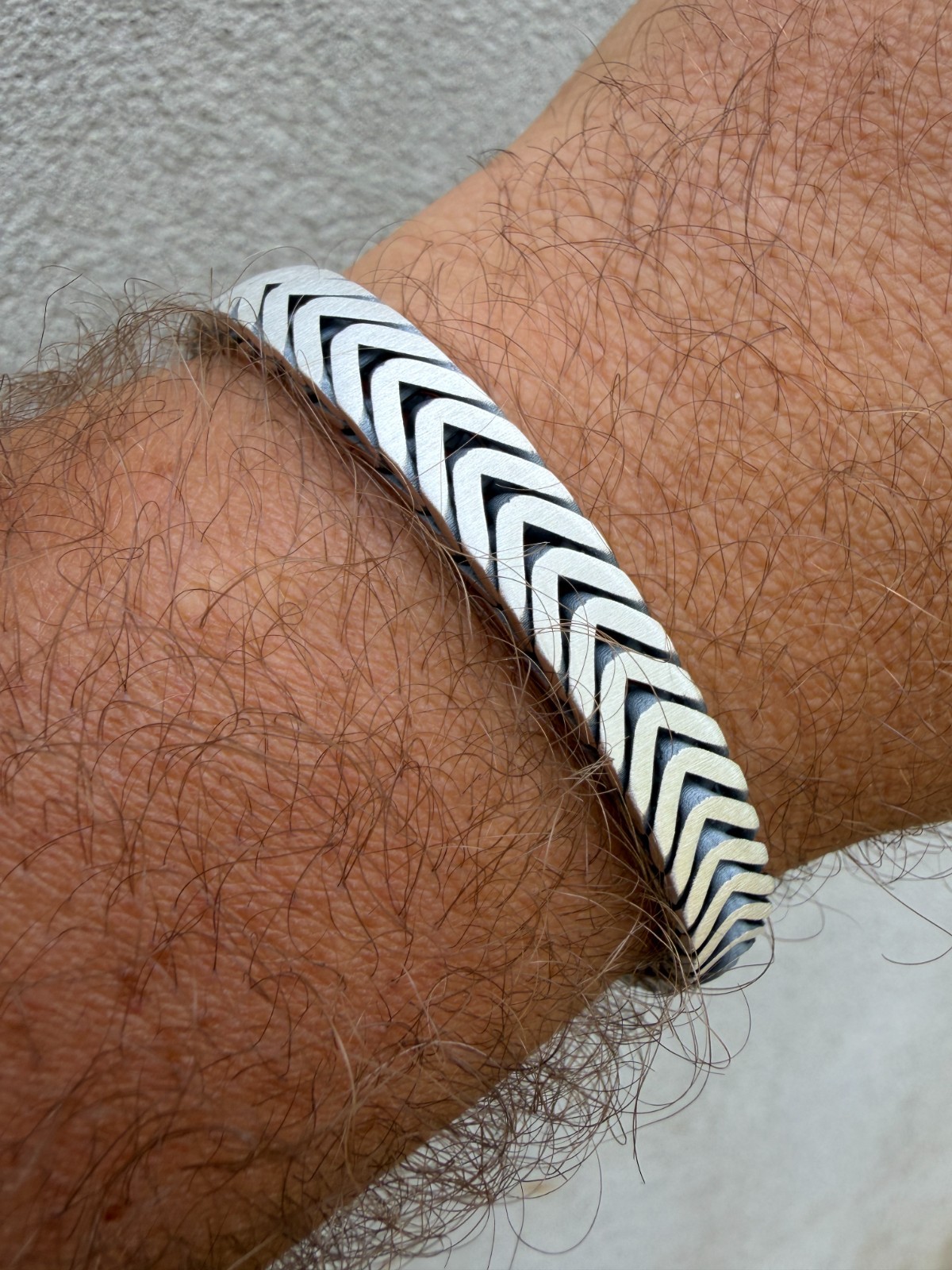 Custom 3 Link Miami Cuban Python Bracelet 12mm Real 925 Silver Oxidized Finish