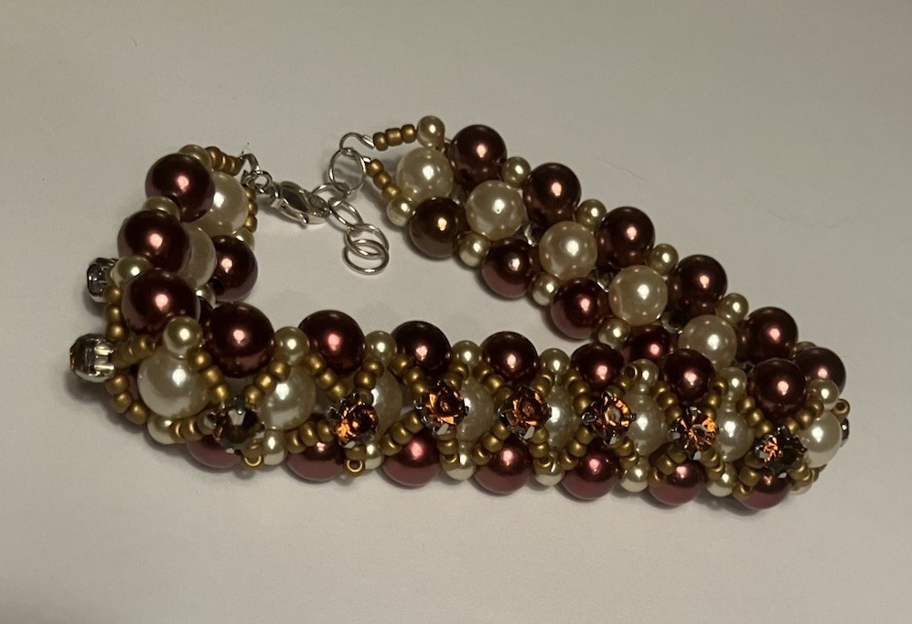 Beaded Bracelet Elegant Luxury Style Artisan Crafted Intricate Statement Piece
