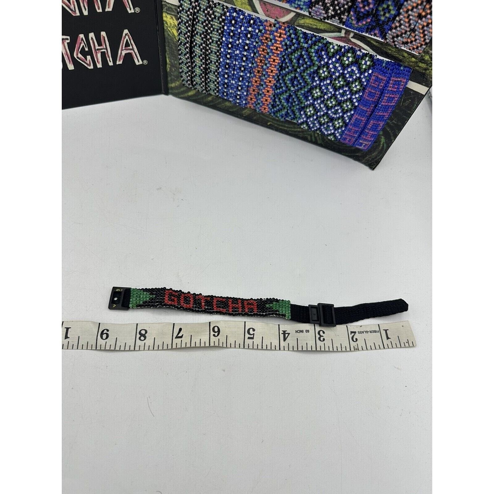 Vintage Gotcha Bracelet Adult Unisex Surf Skate Braided Wrap Multi 80s 90s