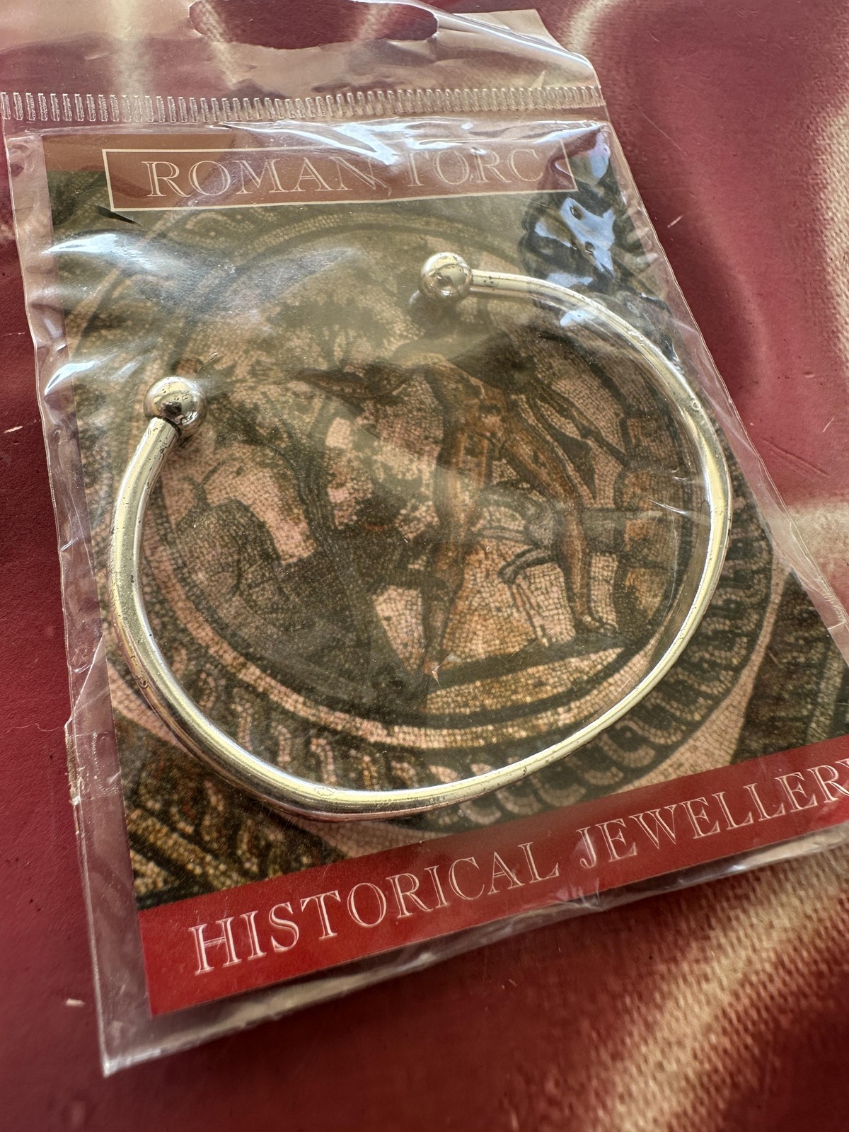Westair Reproductions Roman Torc Bracelet Historical Silver Tone Bangle England