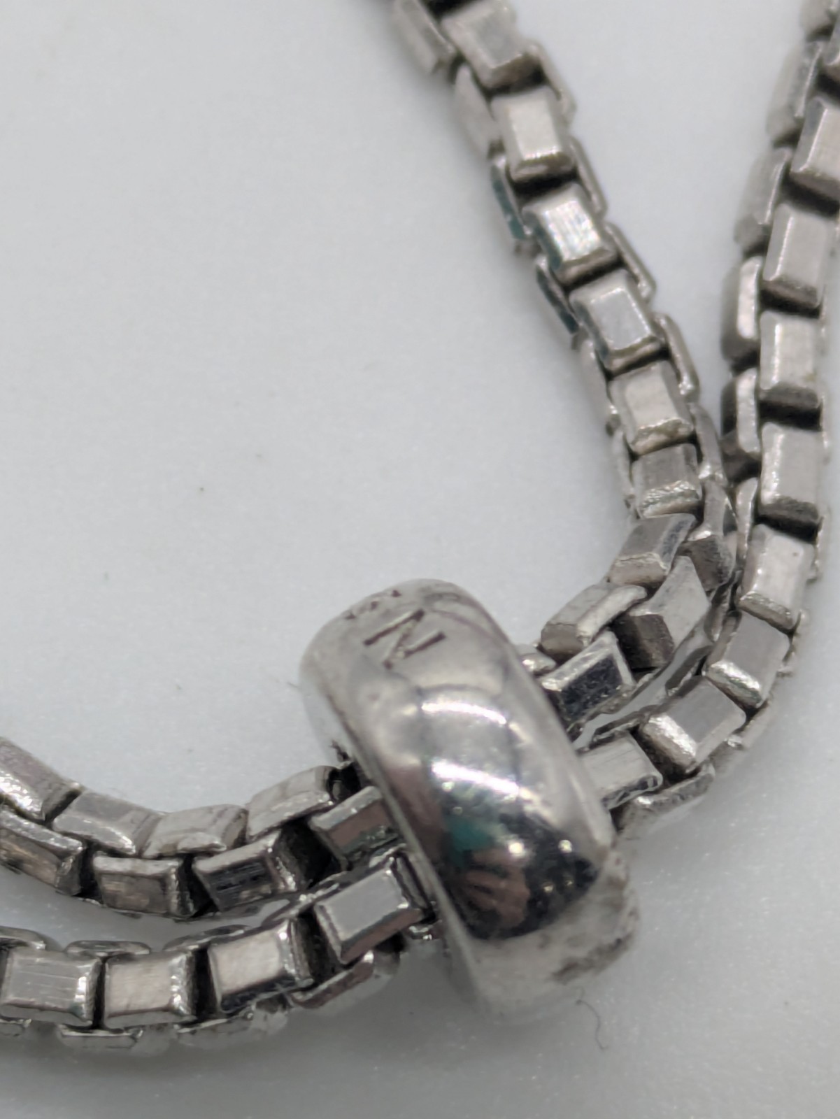 Rhodium Plated 925 Sterling Silver Adjustable Simulated Diamond Bolo Bracelet