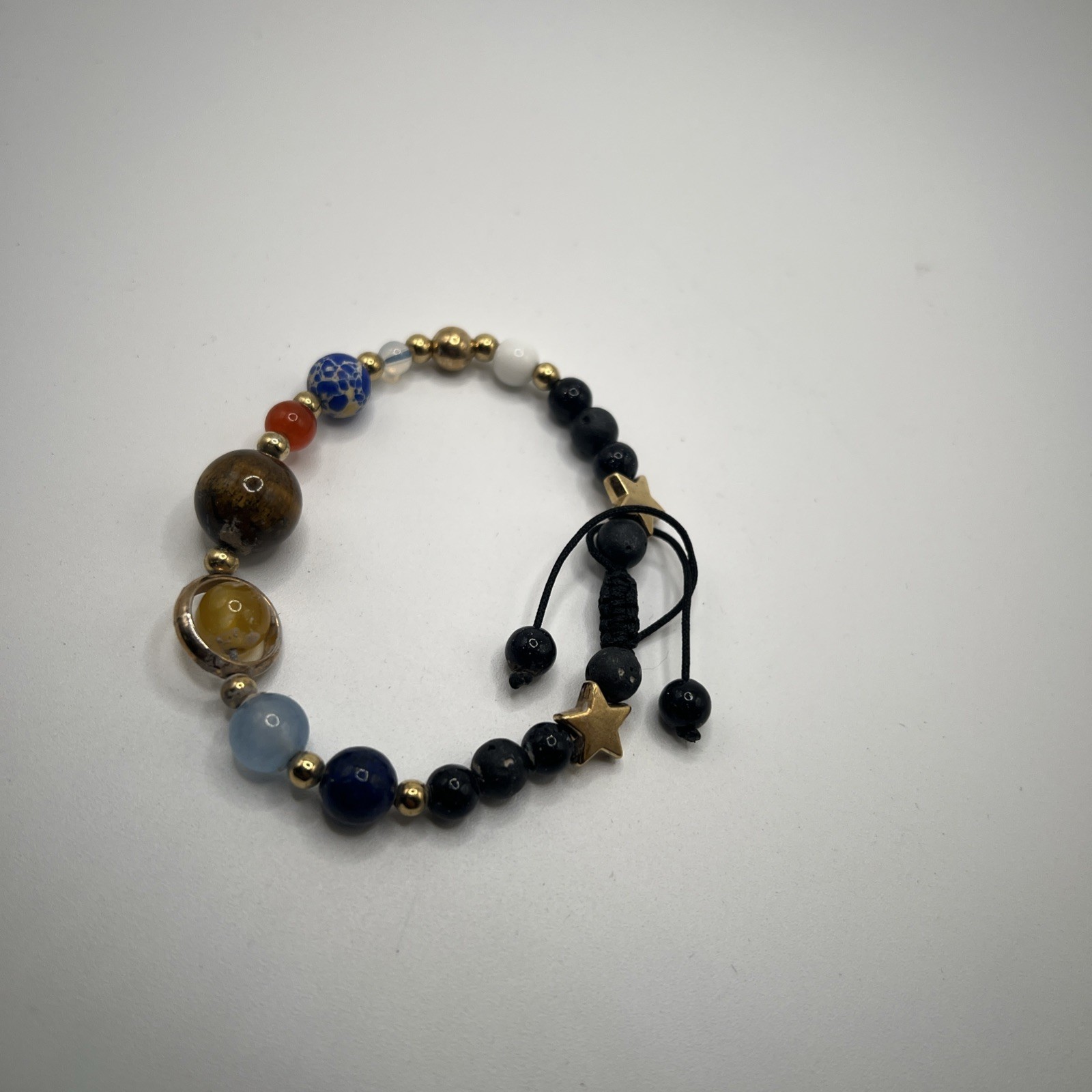 Mindful Souls Planet Bracelet, Adjustable Rope, Gemstones