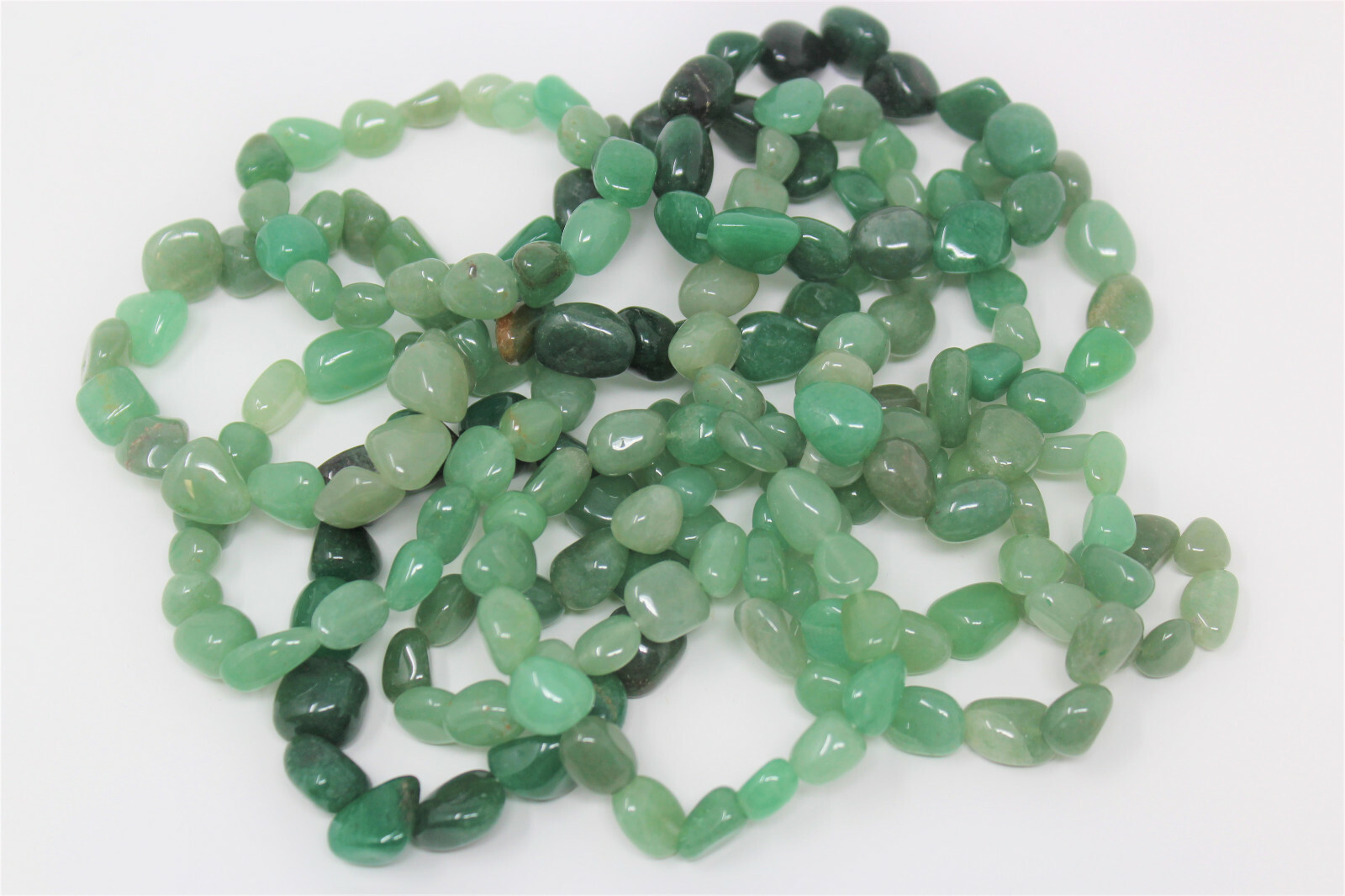 Green Aventurine Tumbled Gemstone Bracelet 6-8 mm Stones (Stretch, Nugget, Gift)