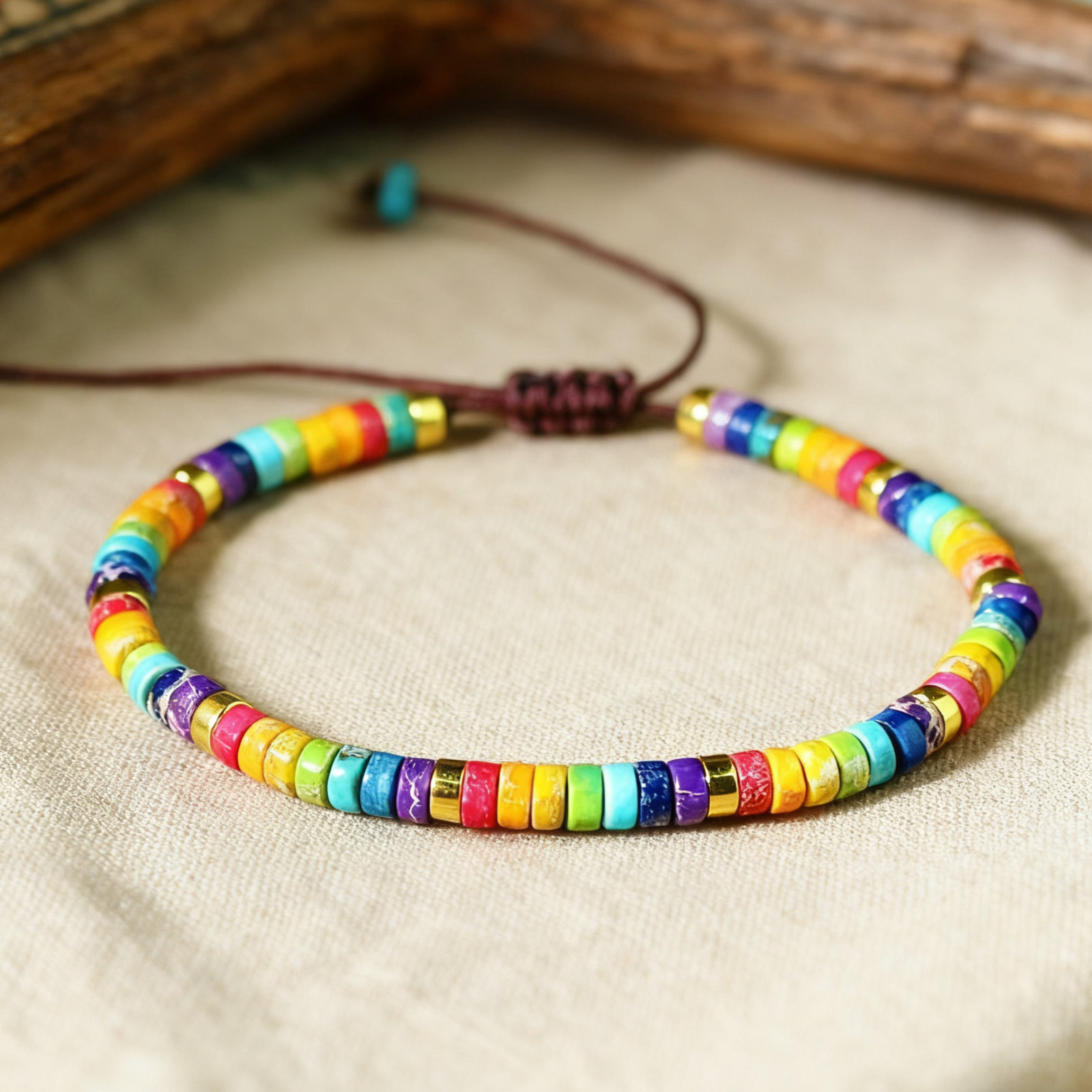 Genuine 7 Chakra Bracelet Natural Gemstone Healing Reiki Meditation Jewelry Gift