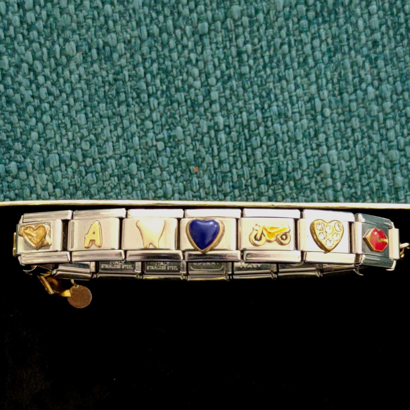 Vintage Y2K Italian Modular Charm Links Lot Stainless Steel Enamel