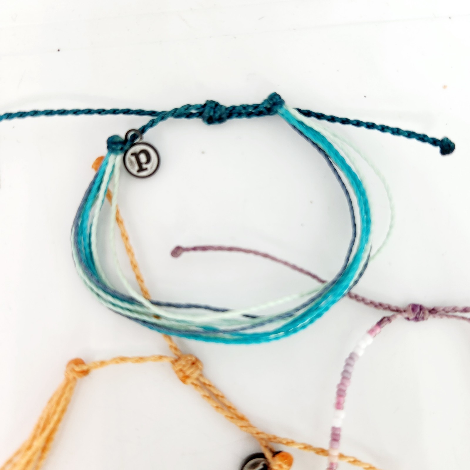 Pura Vida Lot Of 5 String Bead Waterproof Adjustable Bracelet Pack Surf Beach
