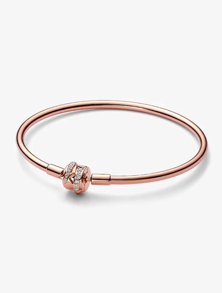 Pandora Limited Edition Shooting Star Bangle 14k rose gold plating (size 7.5)