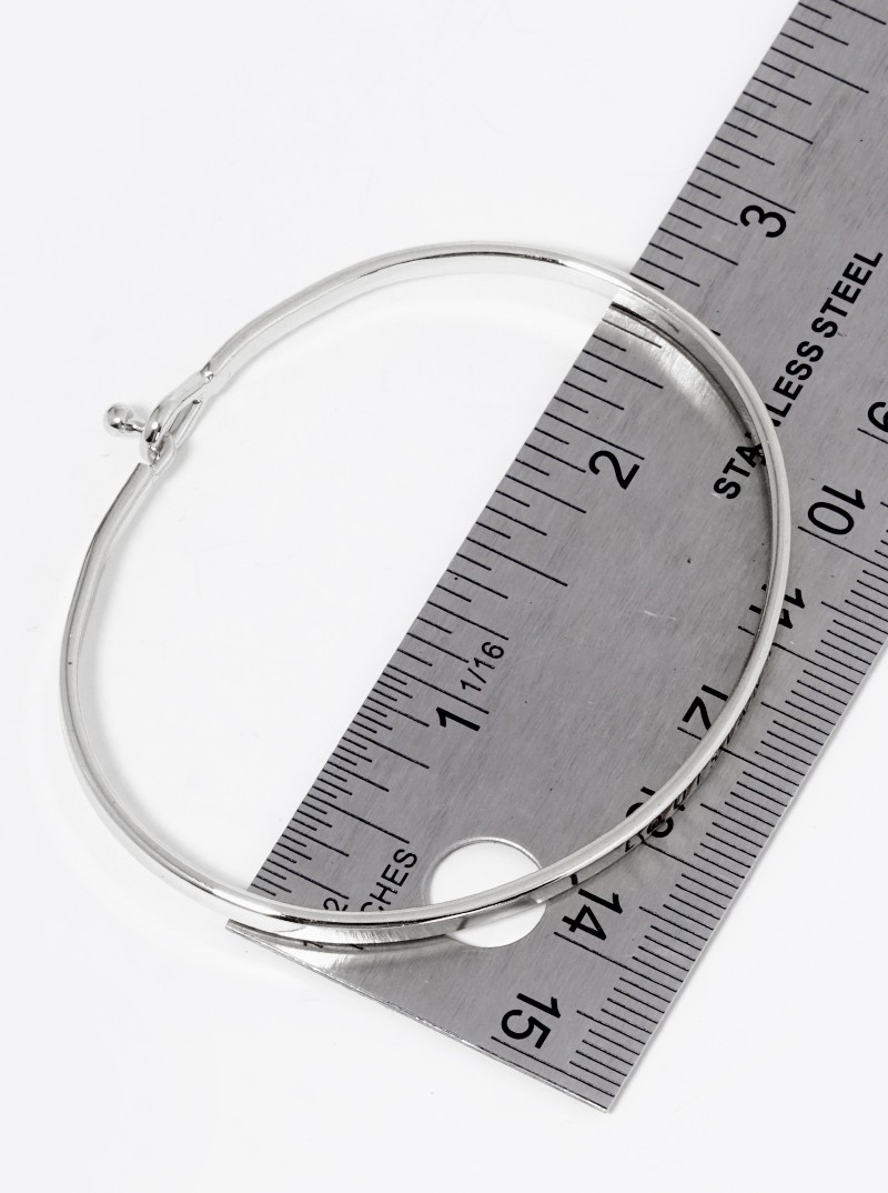Bless This Woman Engraved Brass Bangle, Interlocking Hook, Gold or Silver