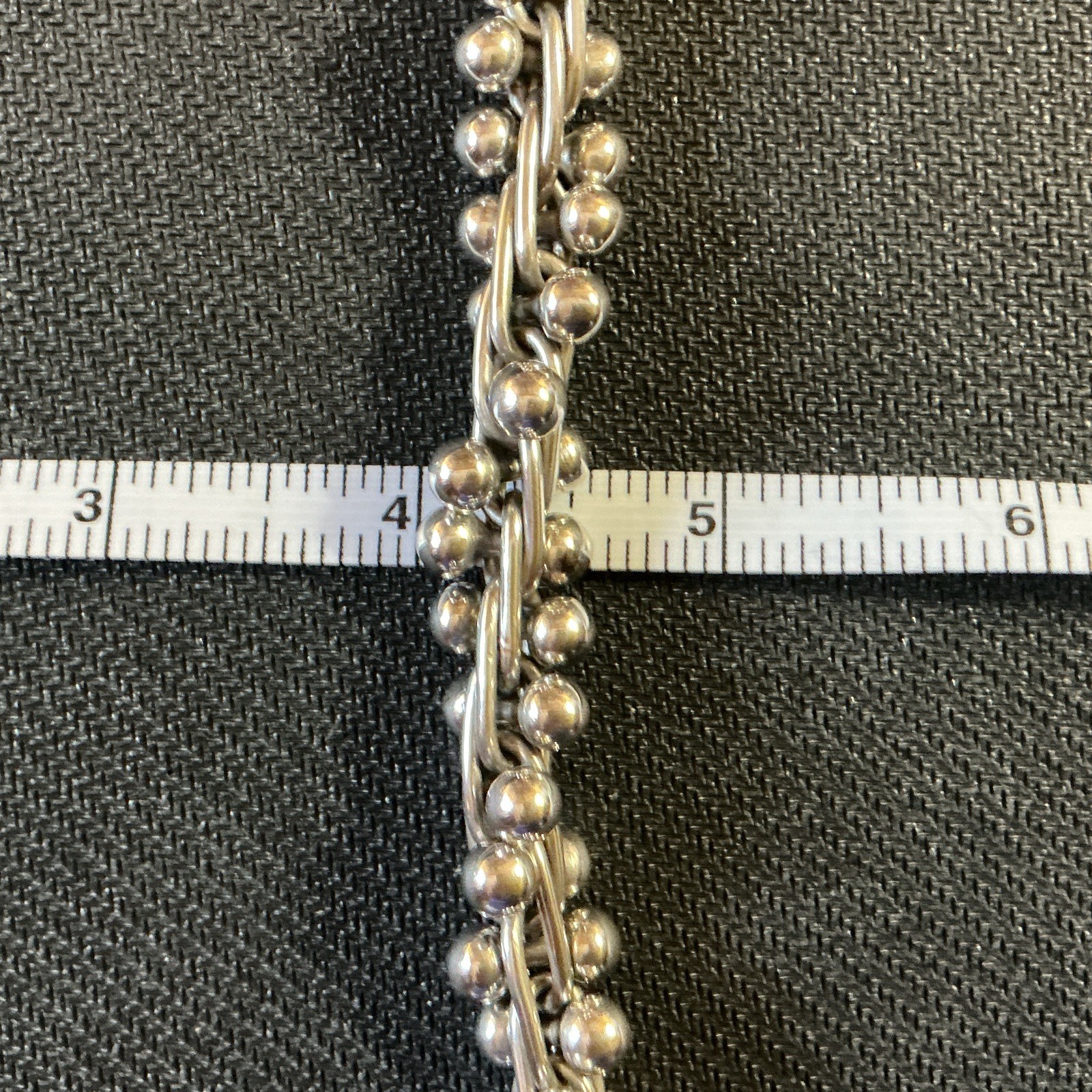 Vintage Sterling Silver 925 DNA Twist bead-ball link bracelet
