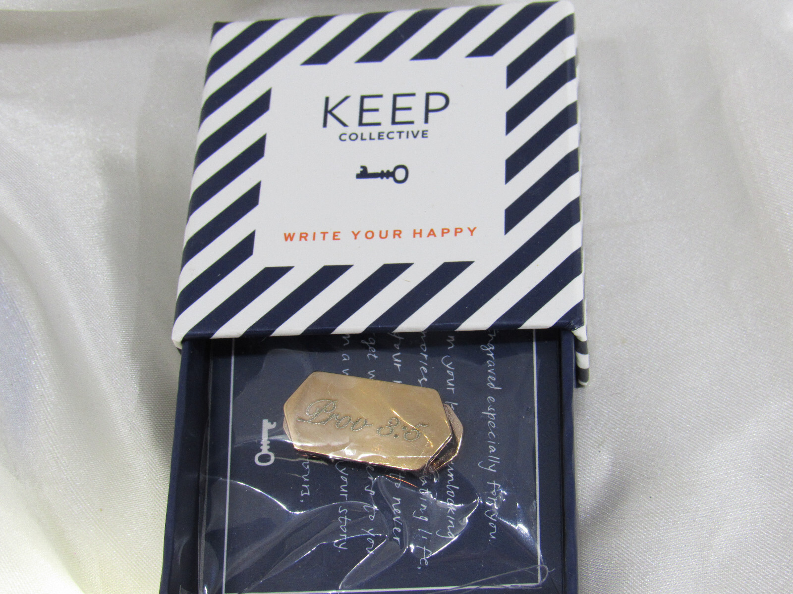Keep Collective Gold- PROVERBS 3:5 BIBLE VERSE charm MIB TRUST IN THE LORD