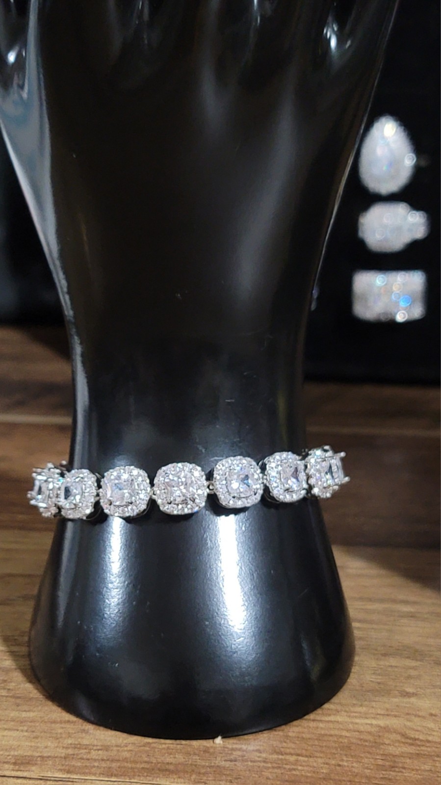 Sterling Silver Cubic Zirconia Tennis Bracelet, Round White/Colorless Crystal