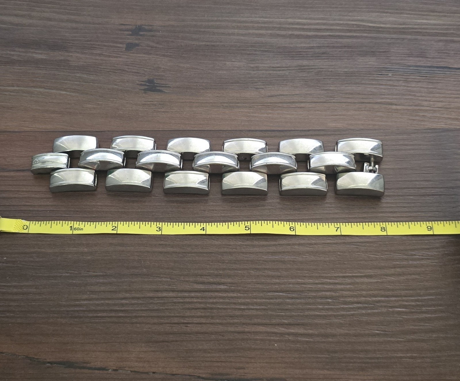 CHICO’S SILVER TONE LINKS CHAIN BRACELET MAGNETIC CLOSE NICKEL FREE METAL VTG