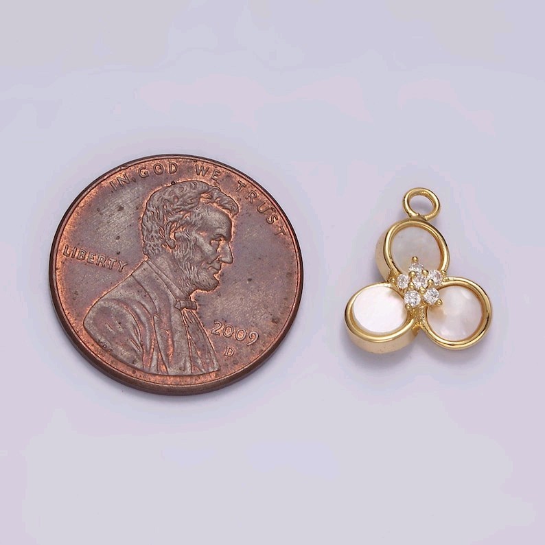 16k Gold Filled Floral Bezel Pearl Connector, Mini Flower Charm Link for DIY Bra