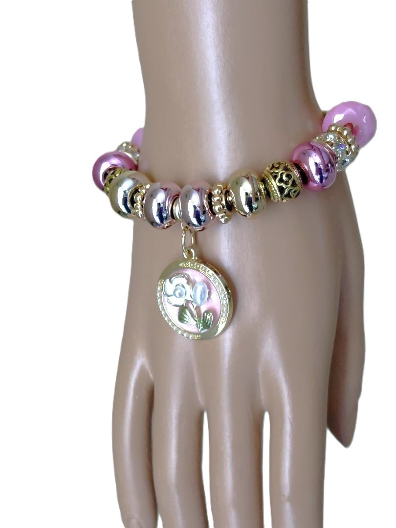 European Style Stainless-Steel Charm Bracelet; NOT Silver-Plated Brass or Copper