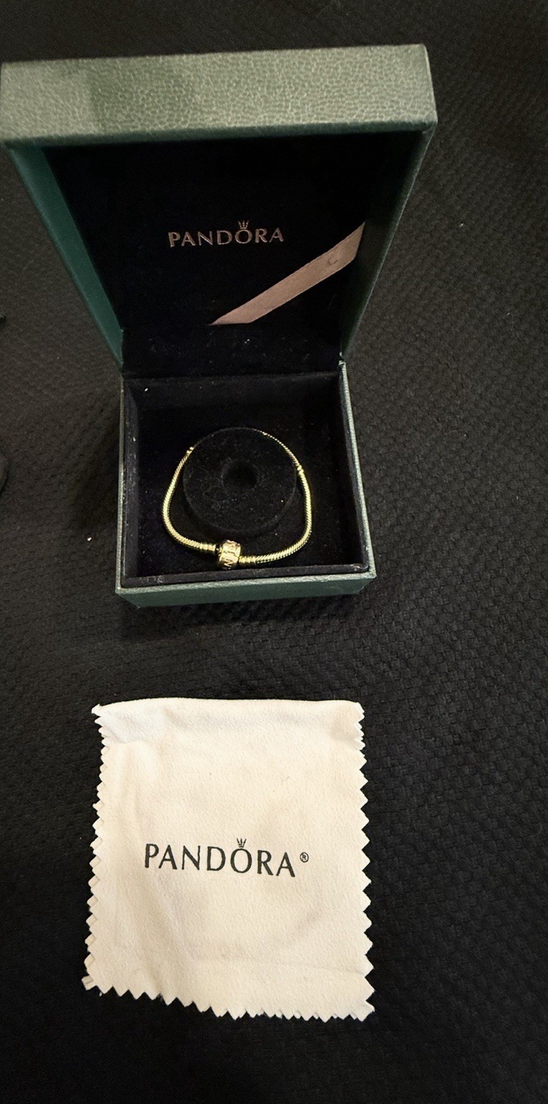 100% Authentic PANDORA Moments Snake Bracelet 14k Yellow Gold 7.5”