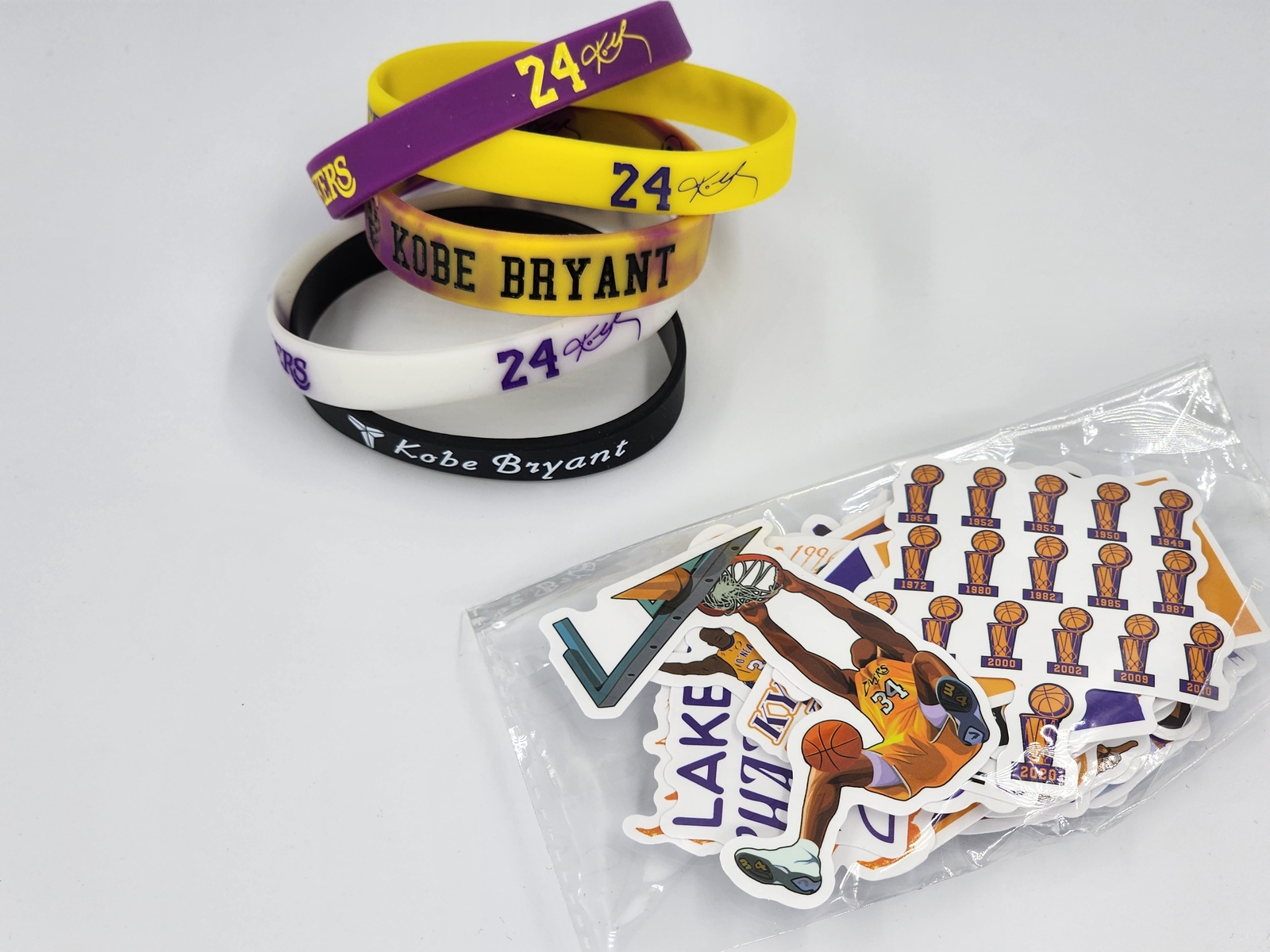 Kobe Bryant Sports Bracelet * 5 pcs with Free Stickers Ideal Gift for Fans