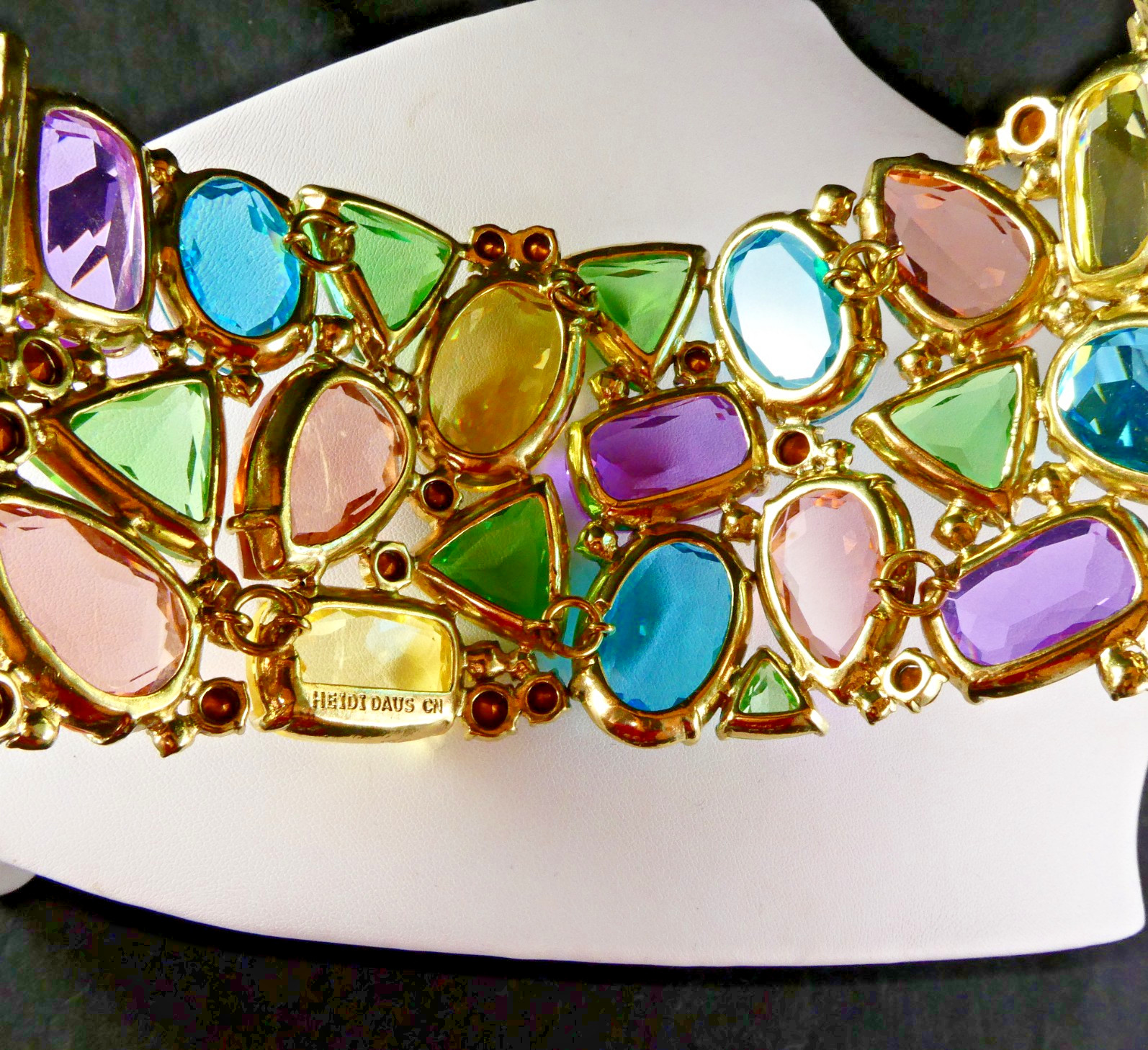 Heidi Daus ‘Bella Veneto’ Bracelet Multi Color Massive Size FABULOUS Huge Beauty