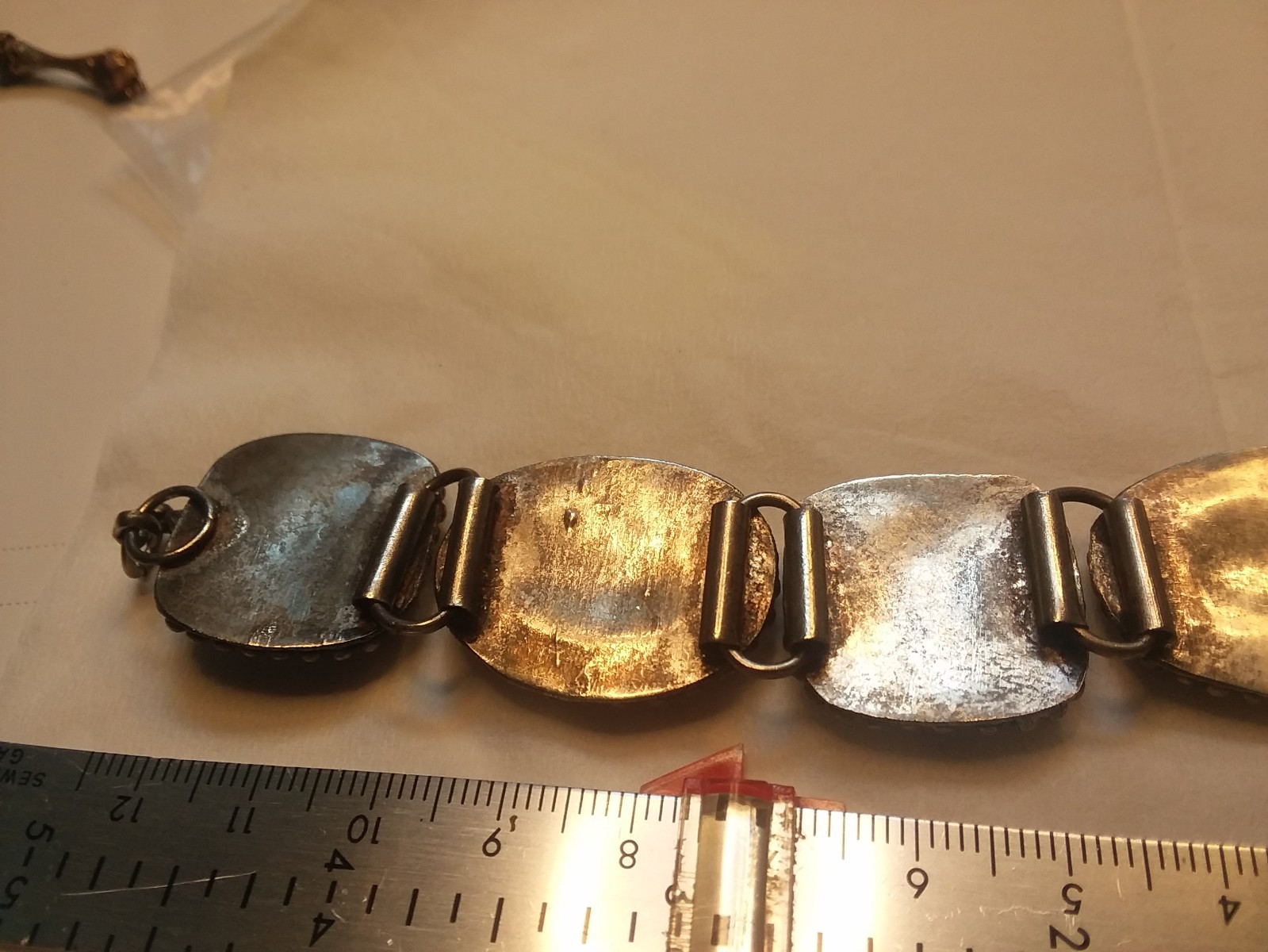 7.5″-8.5″ Silver Tone Bohemian Style Blank Bracelet 07-01-2026