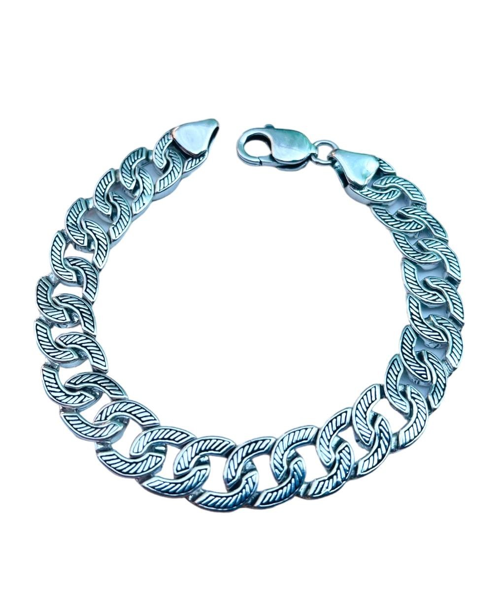 Large and flashy, 925 sterling silver bracelet/PBL7