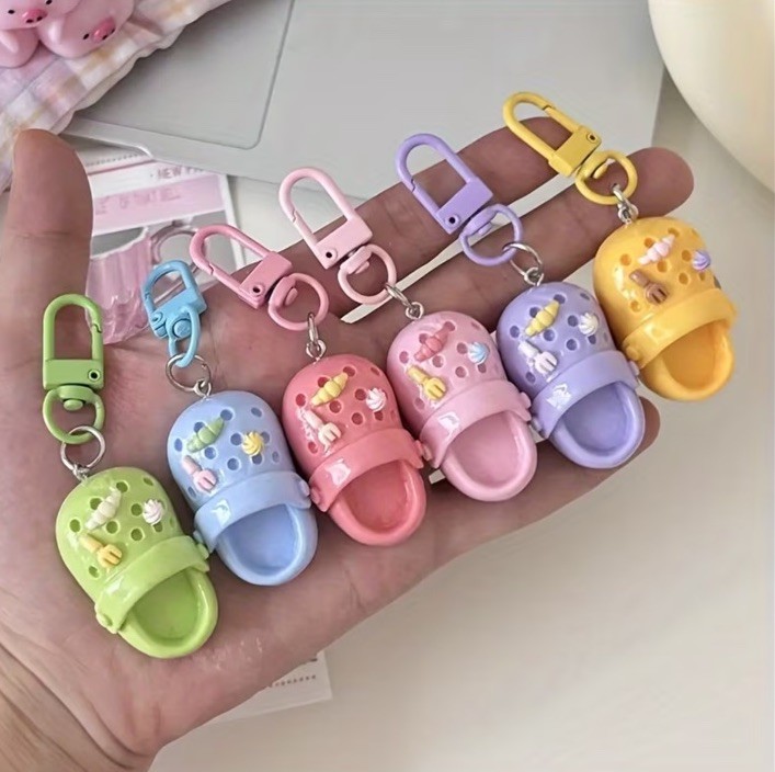 Charm Clip-On Croc Flip Flop Bracelet Necklace Zipper Keychain Stitch Markers