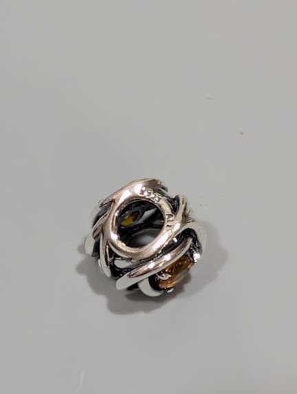 New Authentic Pandora Moments Yellow Eternity Circle Charm 925 Sterling