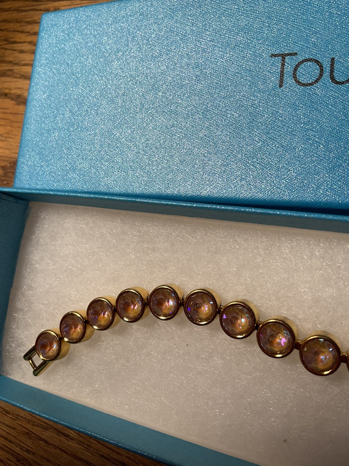 Touchstone Crystal Ice Bracelet Golden Cappuccino NIB
