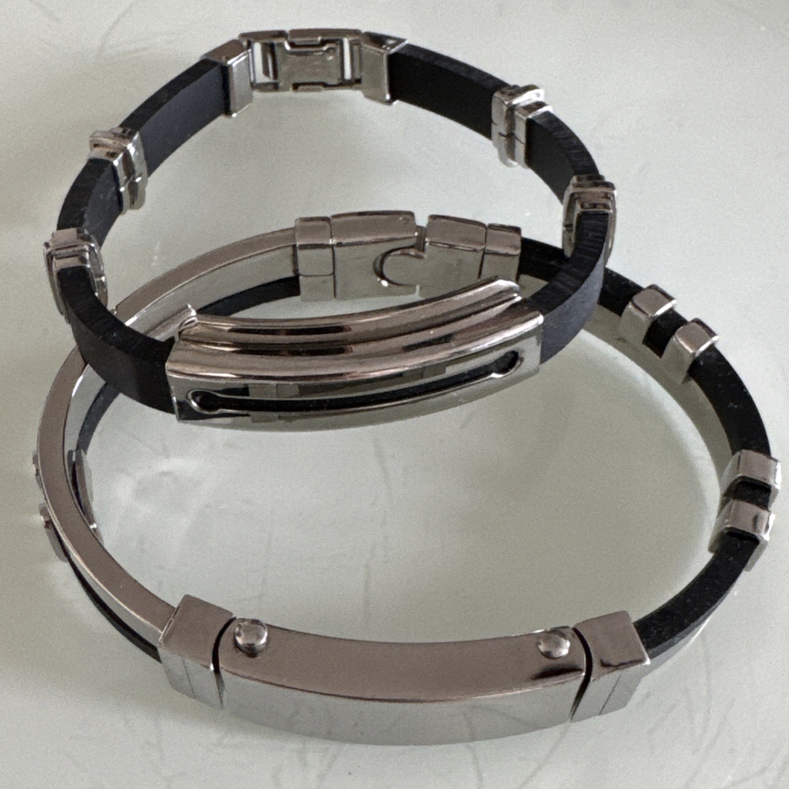 Edforce stainless steel ID Bracelets Lot 2 For Men