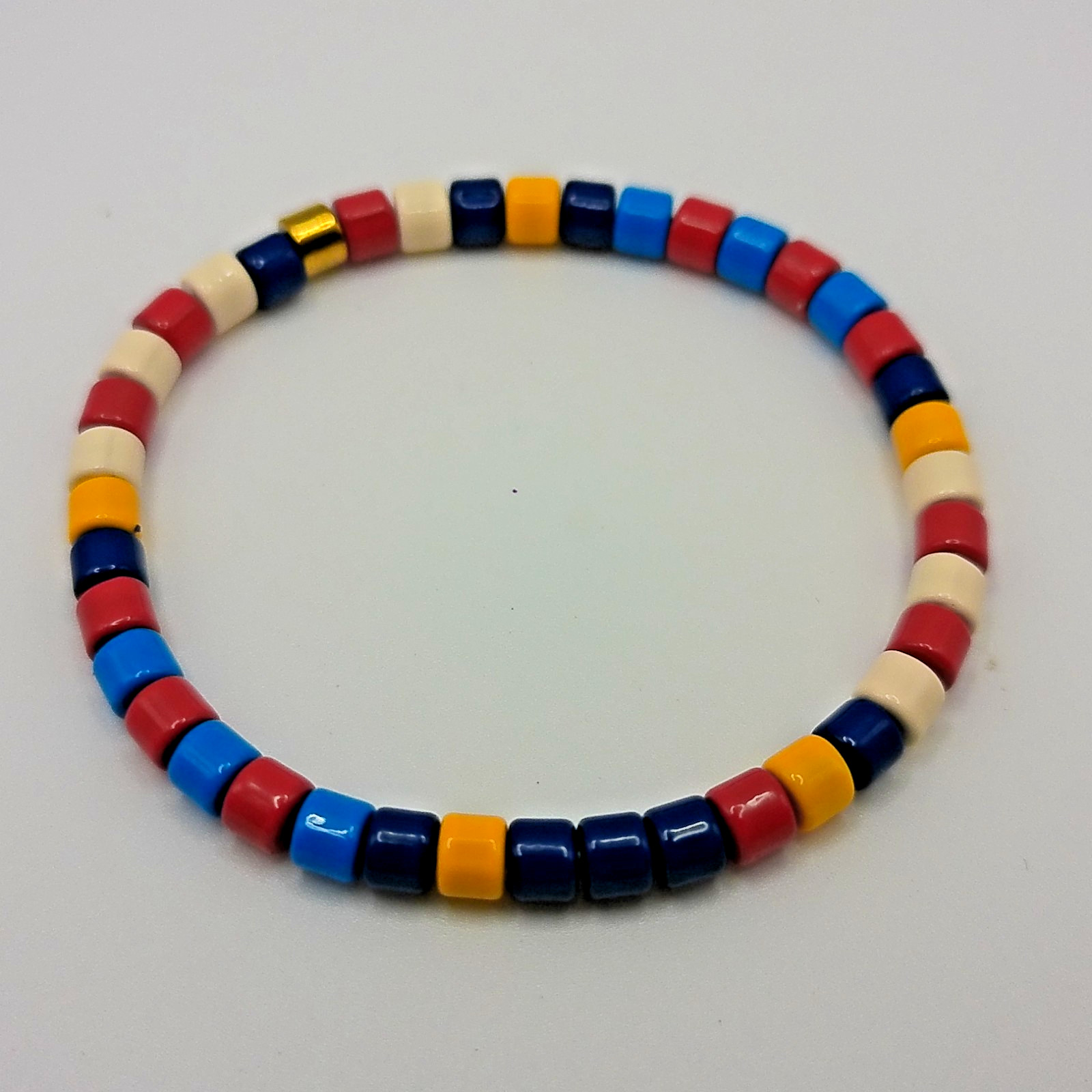 Colorful Bracelet Multicolor Enamel Tube Beads