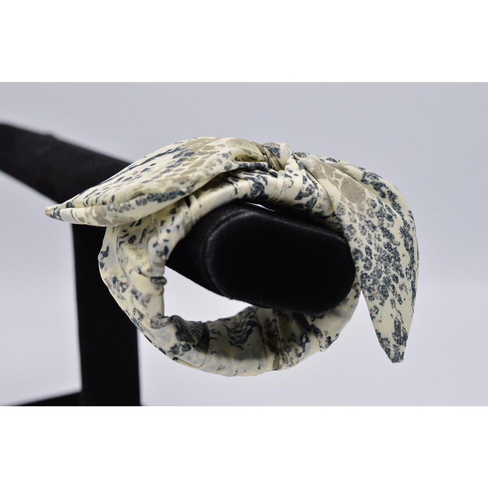 Statement Bangle Bracelet Snake Reptile Animal Fabric Wrapped Bow Tie Chic BinAD