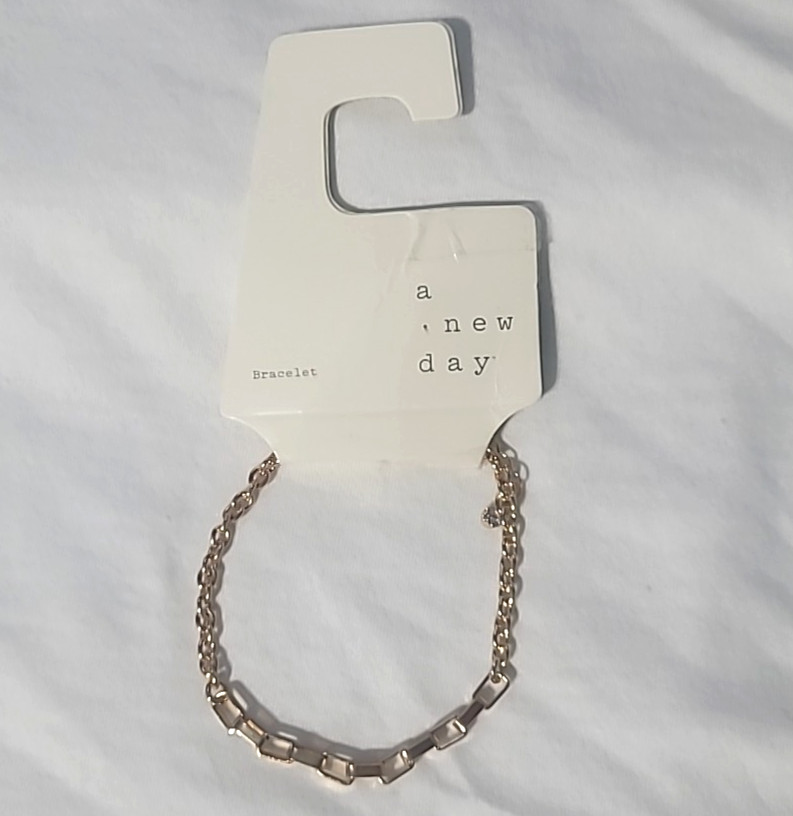 Chain Bracelet – A New Day Gold Nickel-Free Metal Lobster Claw 7-9″