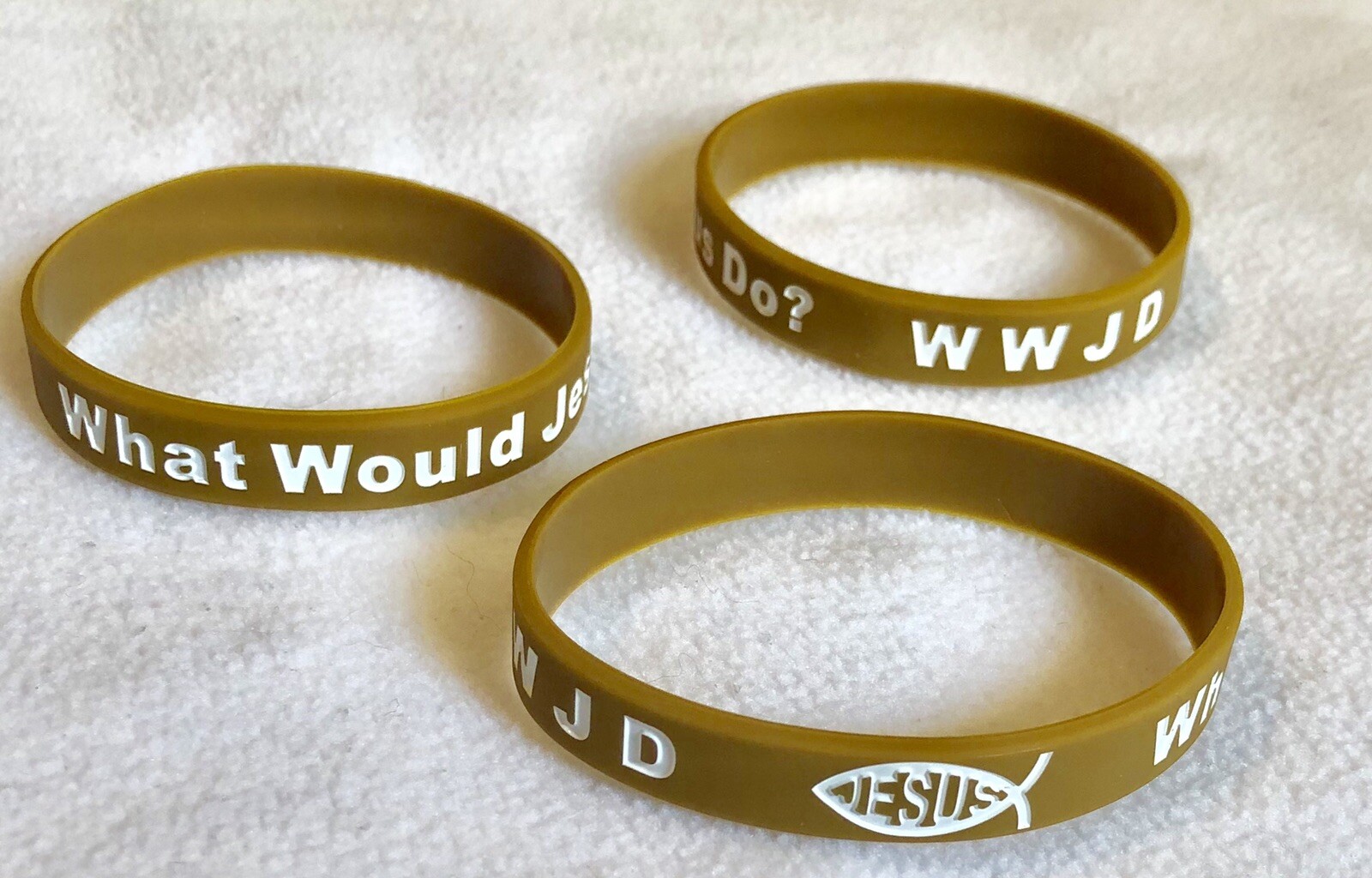 1 WWJD Wristband What Would Jesus Do Jewelry Silicone Rubber Bracelets COLORSSSS