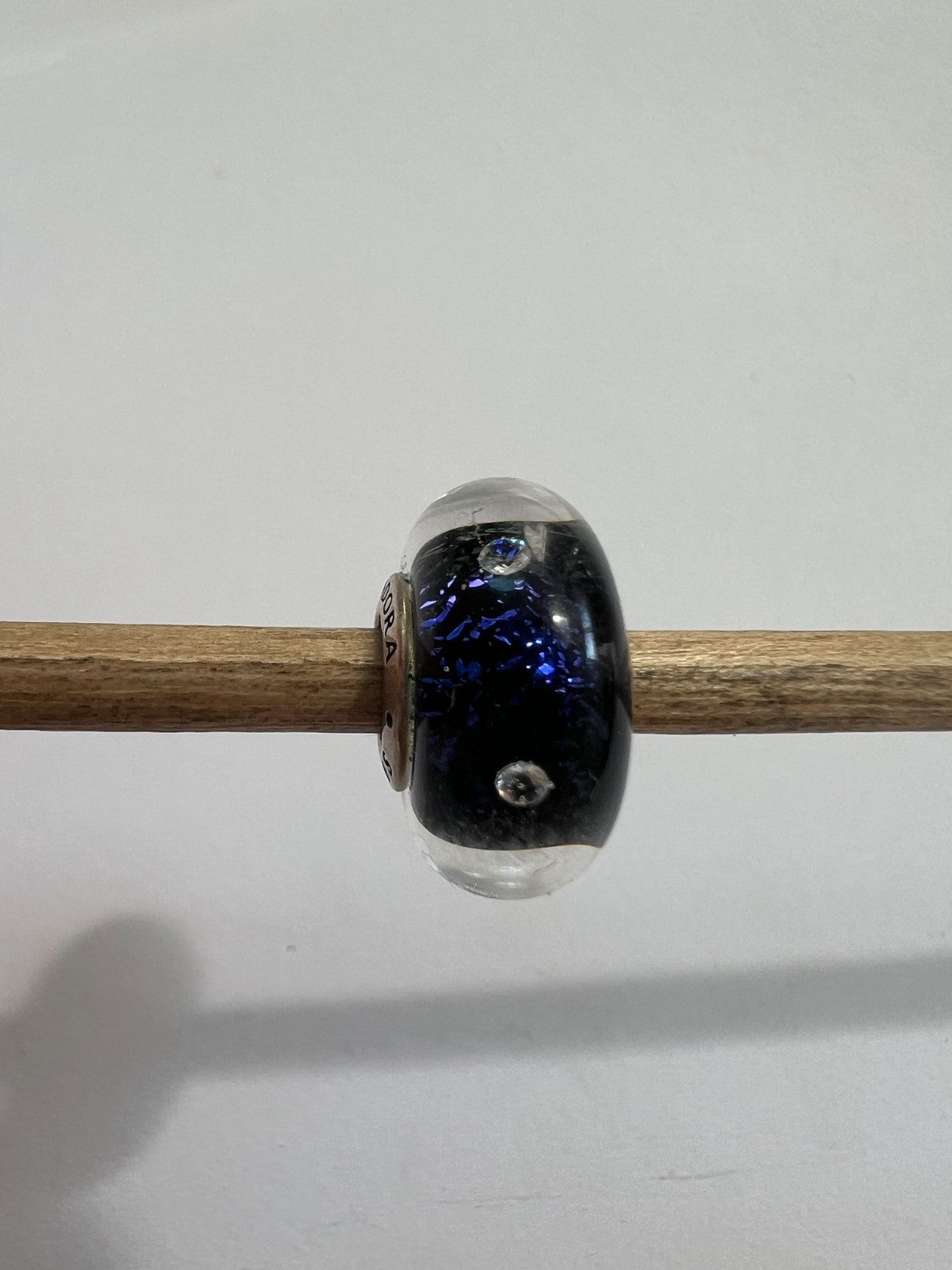 Pandora Midnight Blue Effervescence Murano Charm 791627CZ Retired S925 ALE CZ