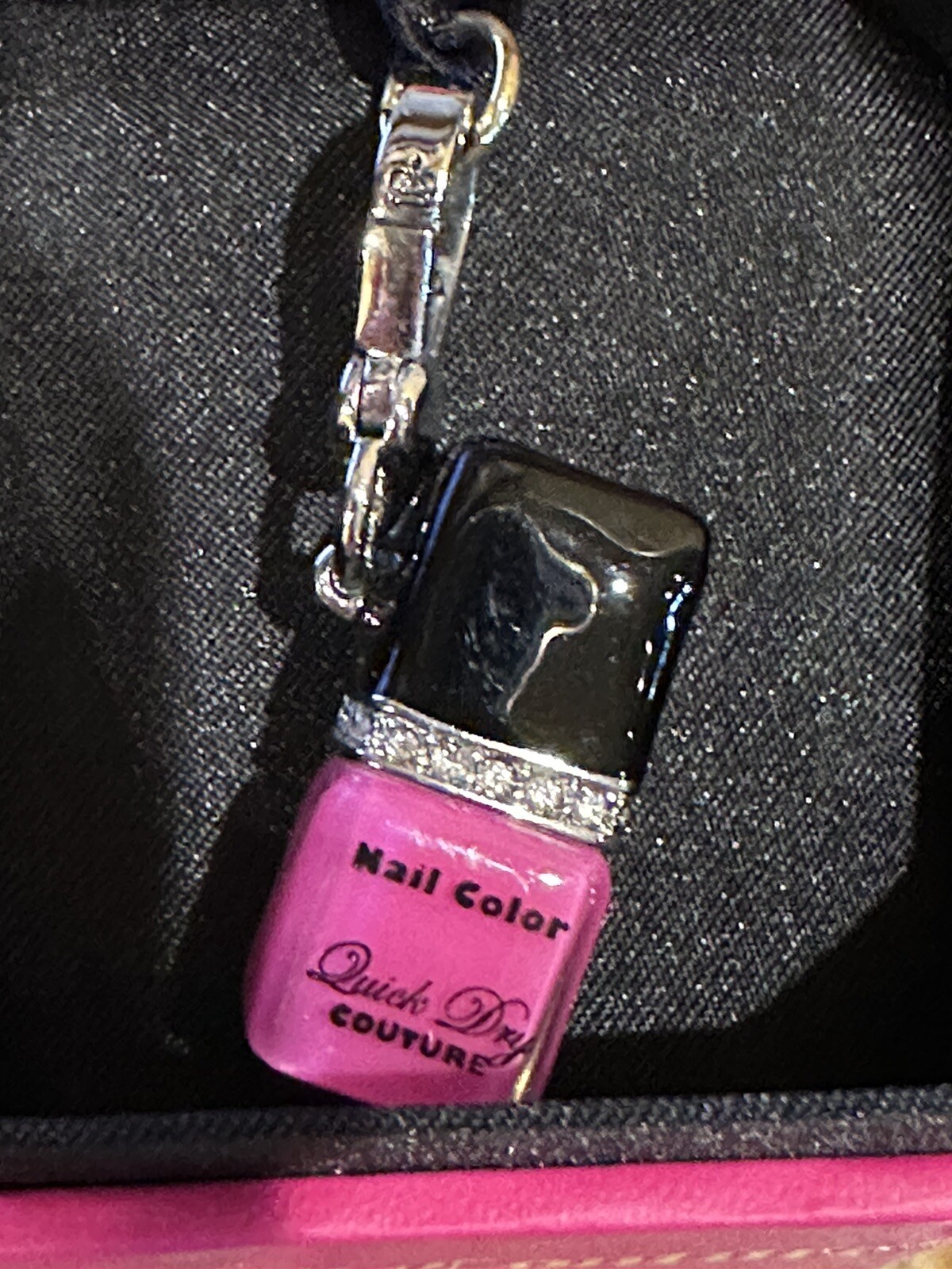 JUICY COUTURE PINK NAIL POLISH CHARM
