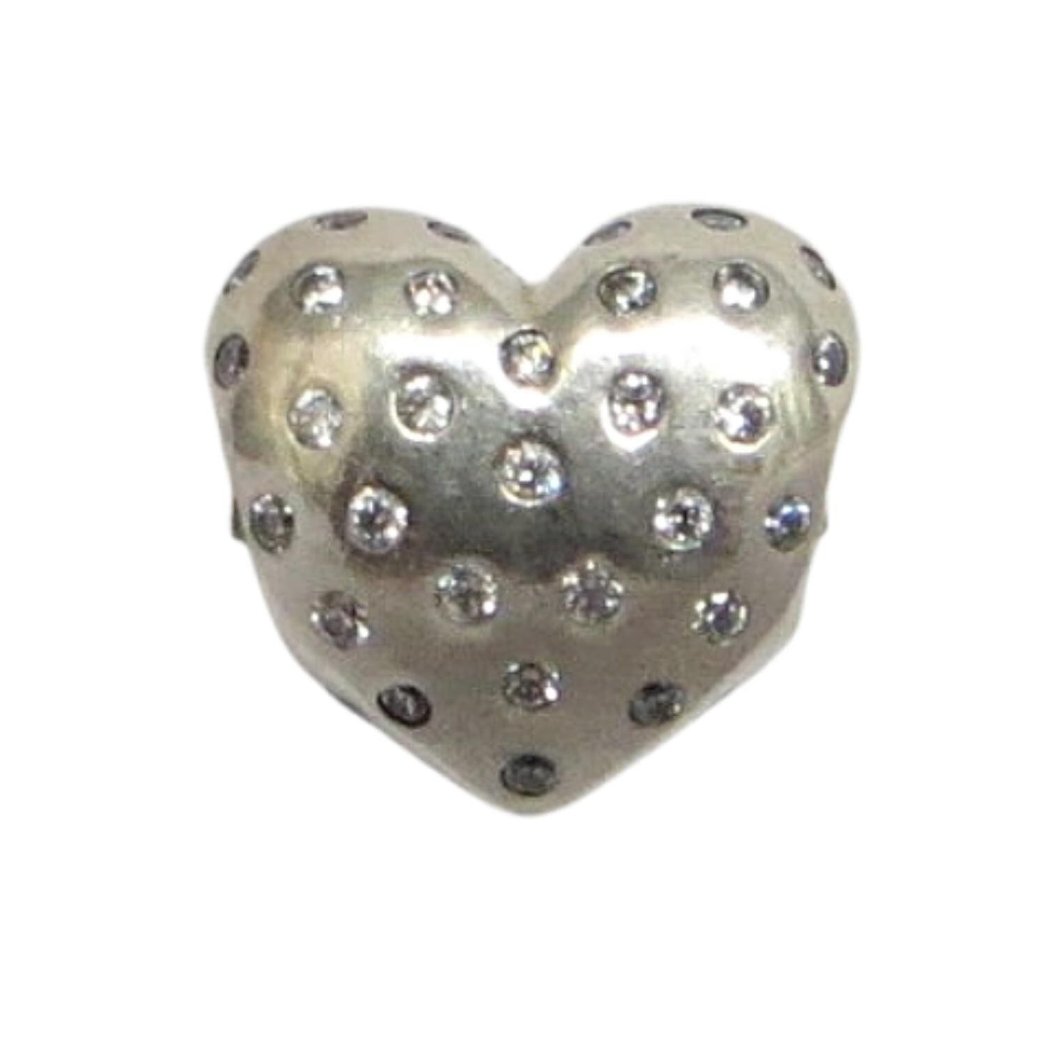 Pandora Sparkle of Love Clear CZ and Sterling Silver Heart Charm 791241CZ