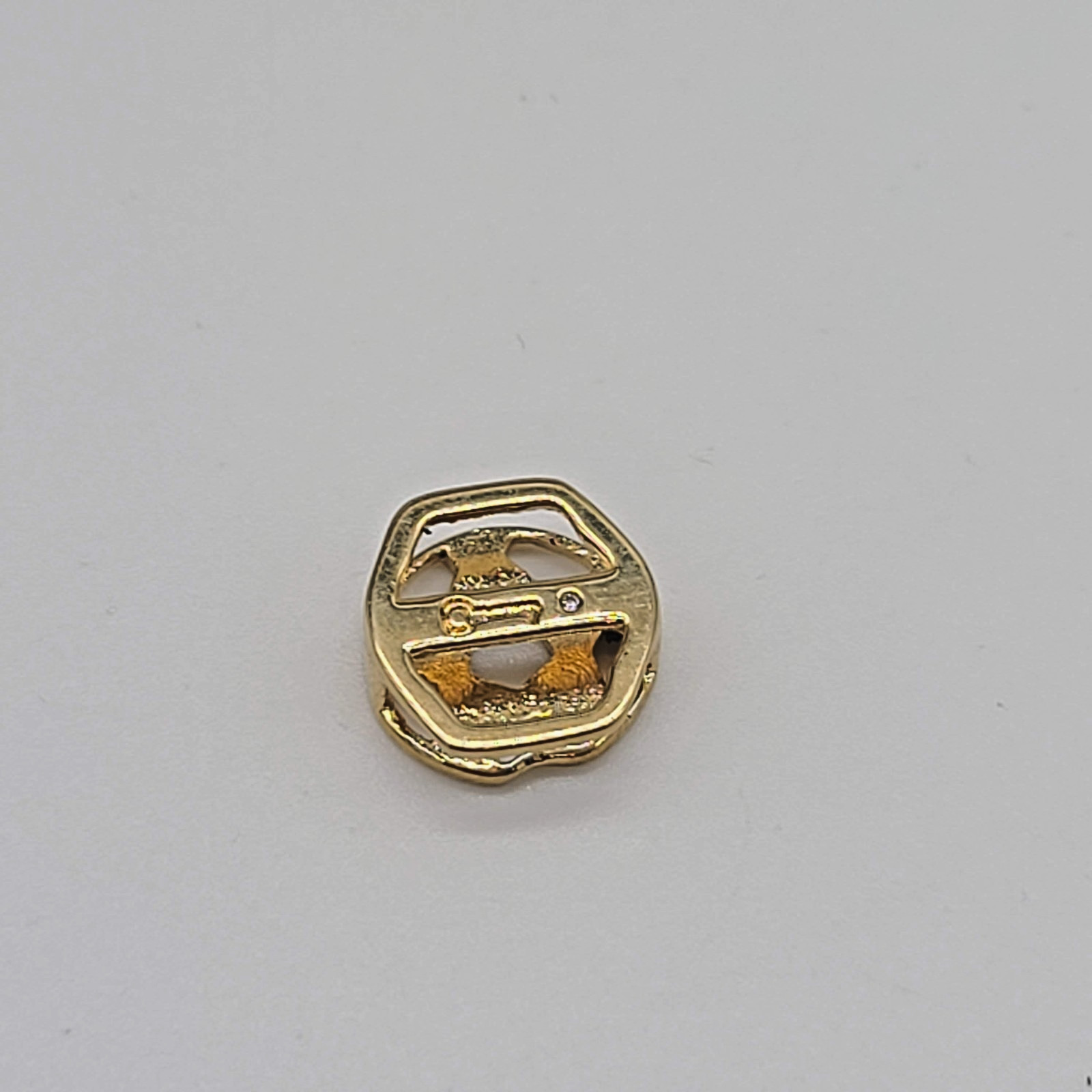 Keep Collective Shiny Gold Soccer Ball Sliding Key Charm – Sports Fan Jewelry