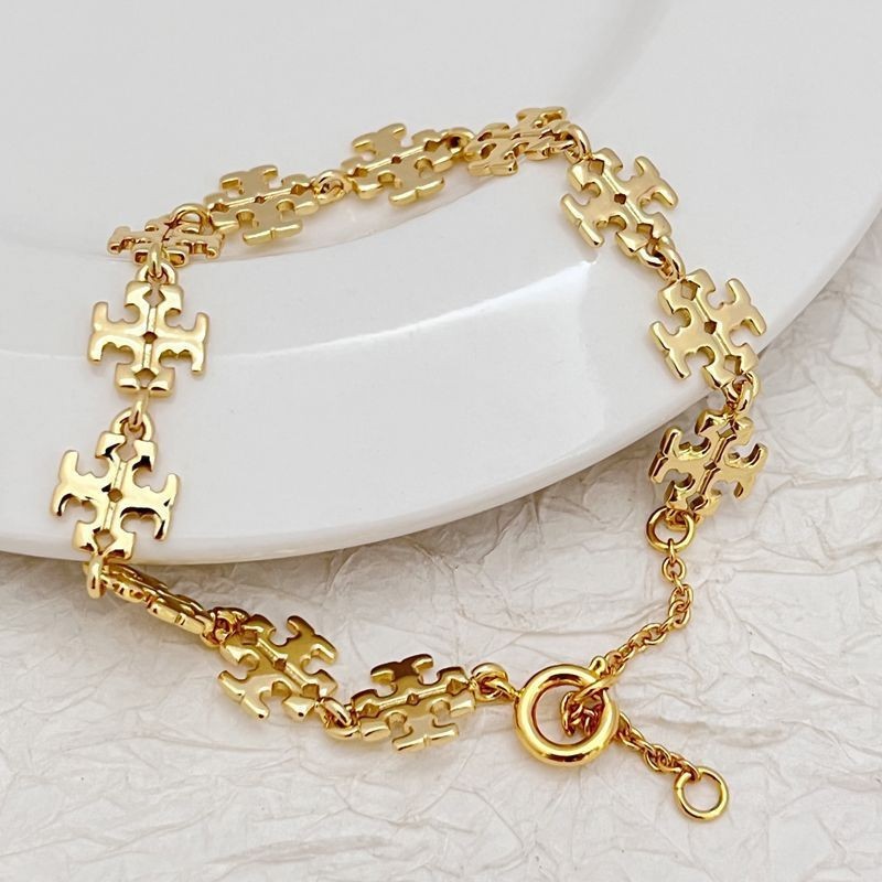 Tory burch TB logo gold bracelet New